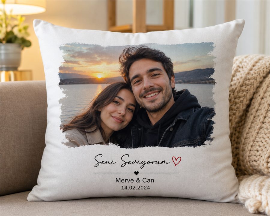 Kişiye Özel Fotoğraflı Yastık