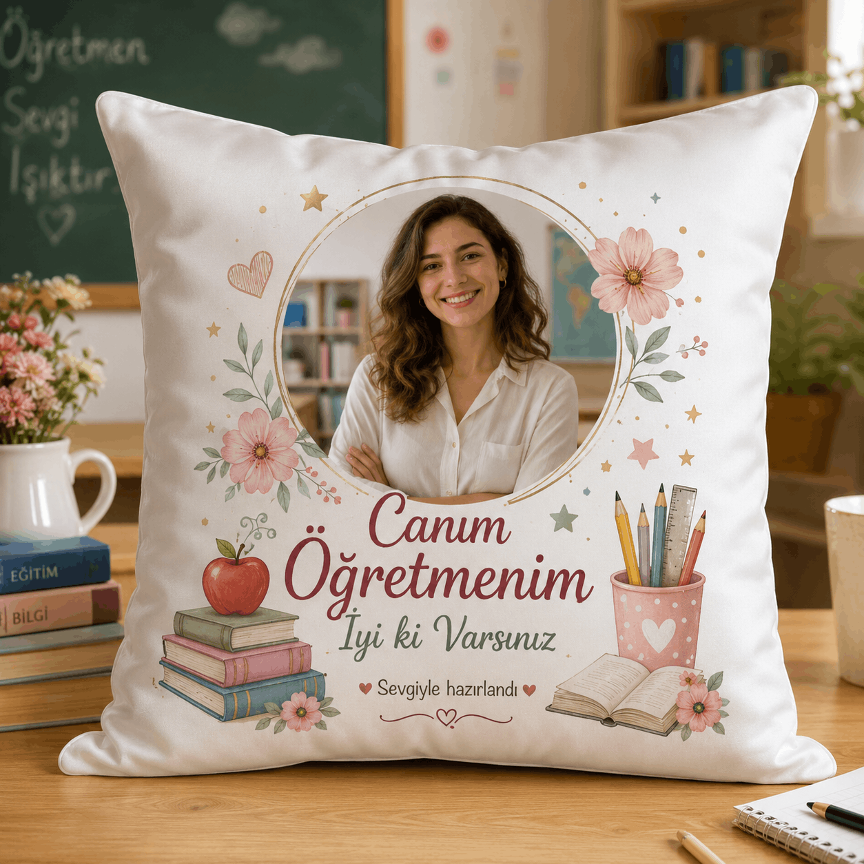 Öğretmene Hediye Yastık