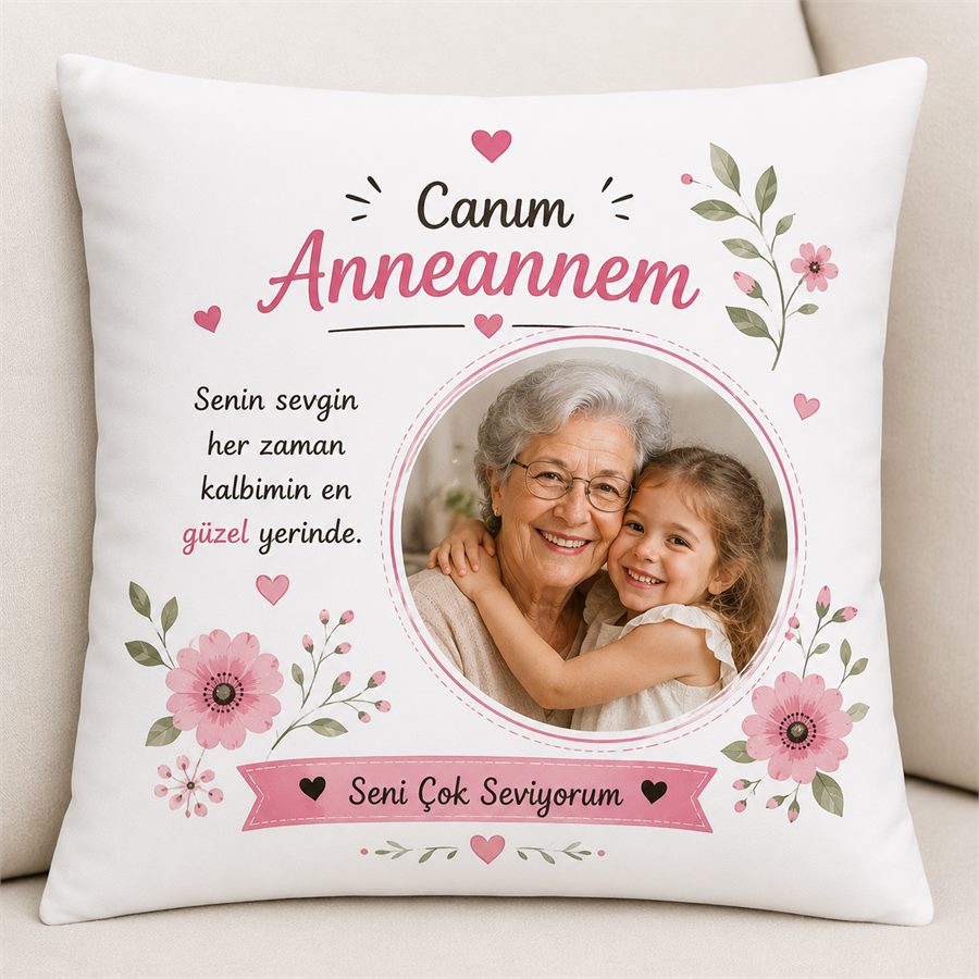 Anneanneye Özel Yastık