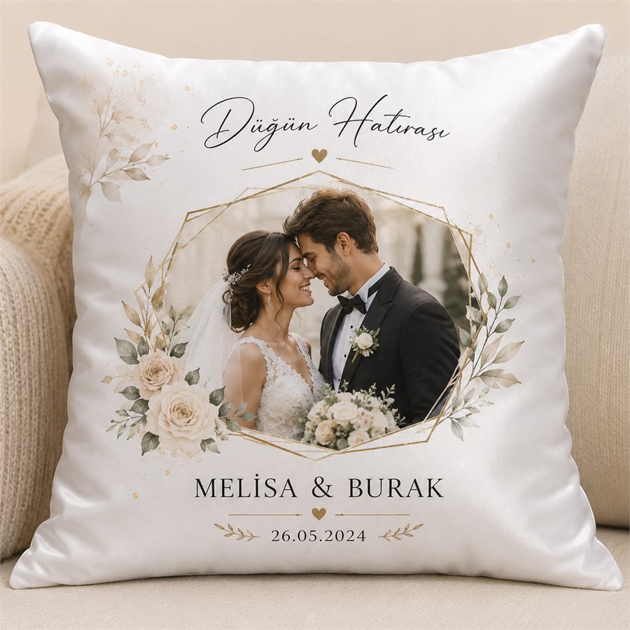 Düğün Hatırası Yastık
