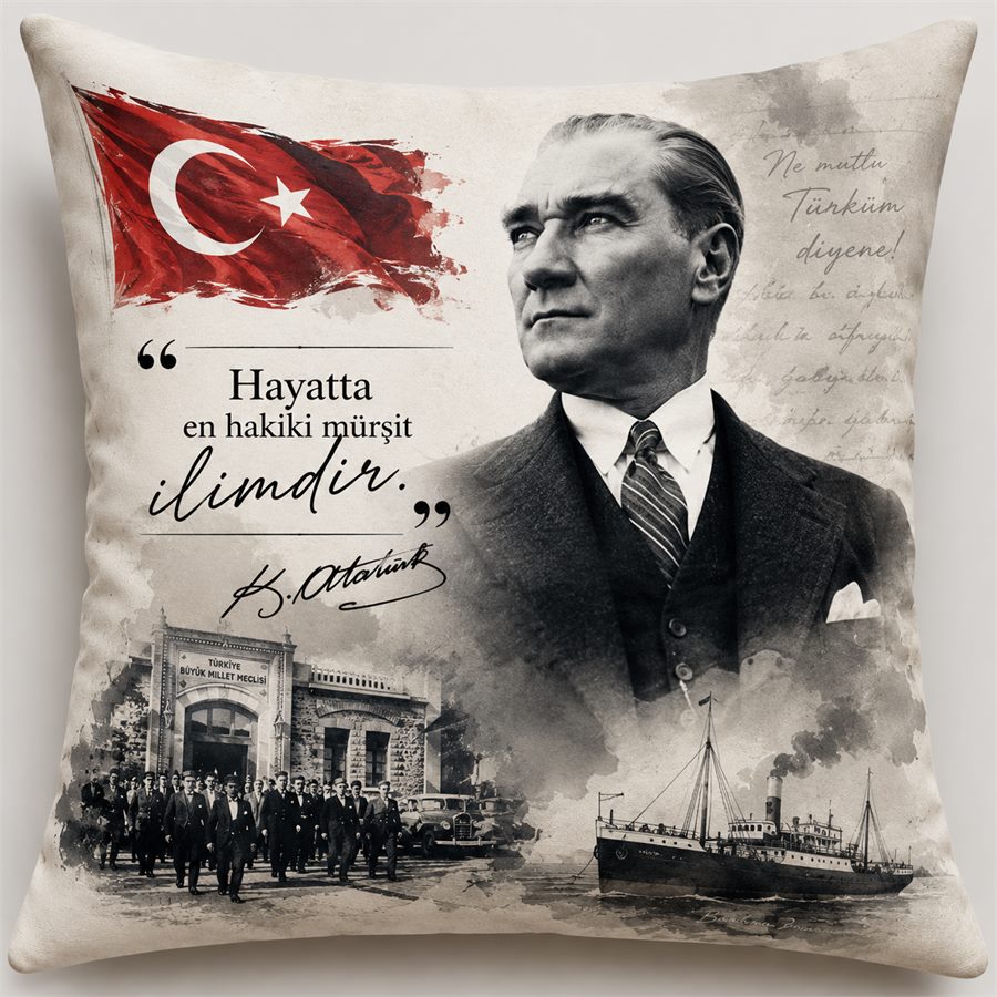 Atatürk Temalı Yastık
