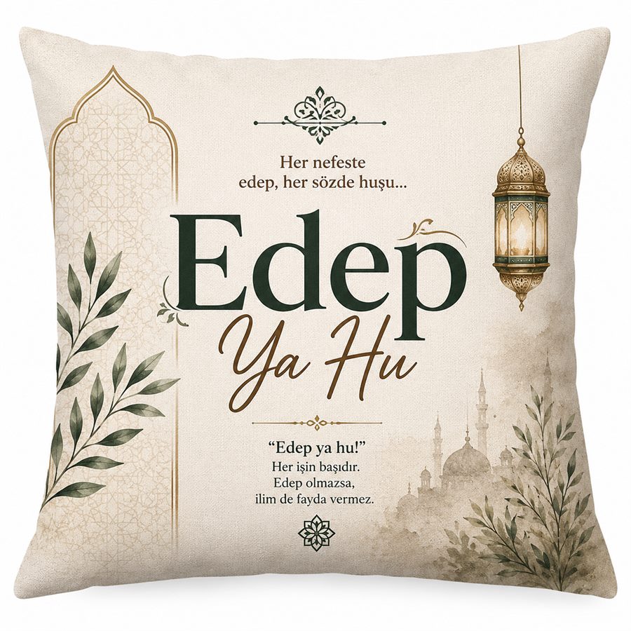Edep Ya Hu Yastık