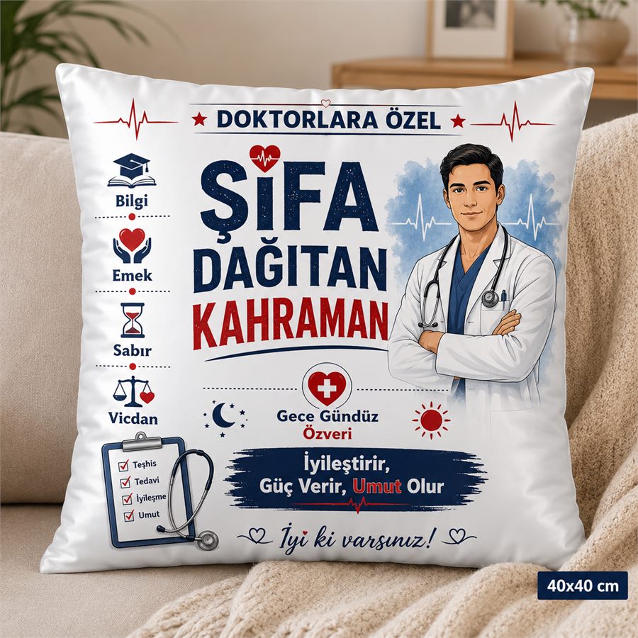 Meslek Temalı Doktor Yastığı