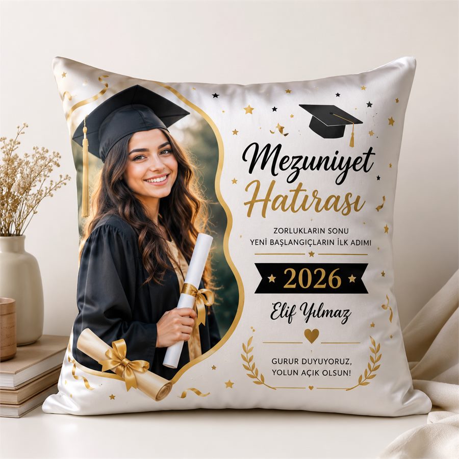 Mezuniyet Fotoğraflı Yastık